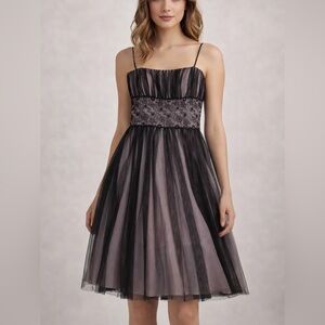 Onyx Nite Black and Lavender Dress
